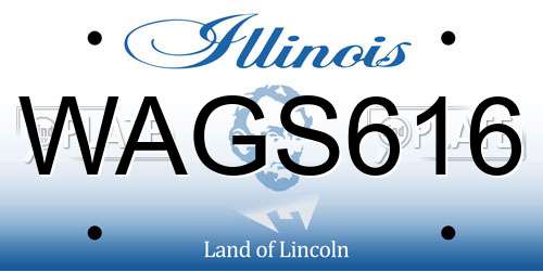 WAGS616 Illinois License Plate