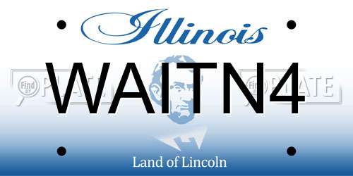 WAITN4 Illinois License Plate