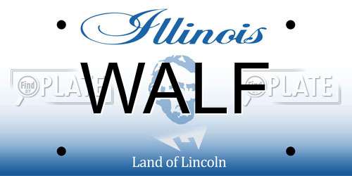 WALF Illinois License Plate