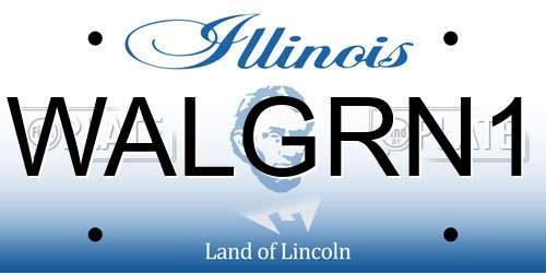 WALGRN1 Illinois License Plate