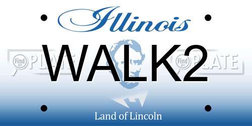 WALK2 Illinois License Plate