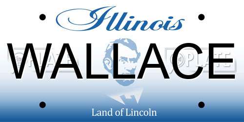 WALLACE Illinois License Plate