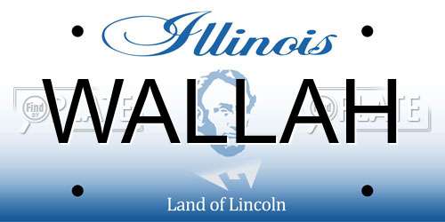 WALLAH Illinois License Plate