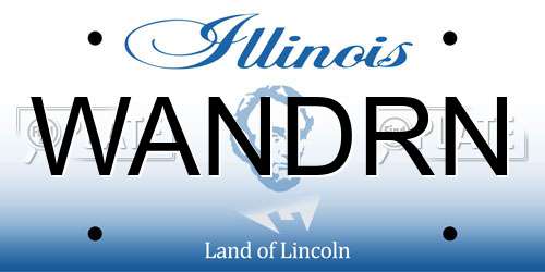 WANDRN Illinois License Plate