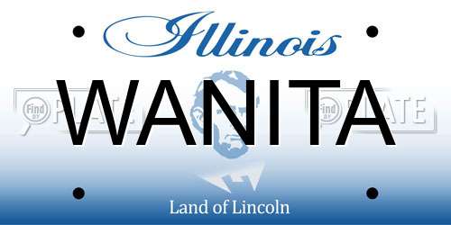 WANITA Illinois License Plate