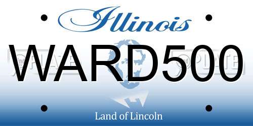 WARD500 Illinois License Plate