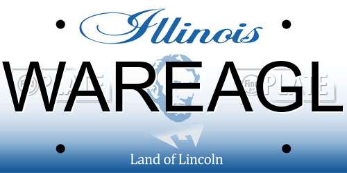 WAREAGL Illinois License Plate