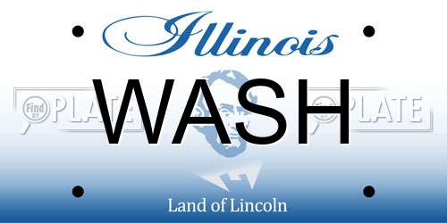 WASH Illinois License Plate