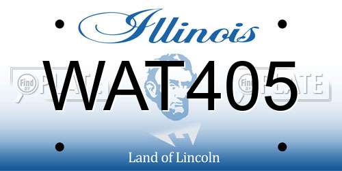 WAT405 Illinois License Plate
