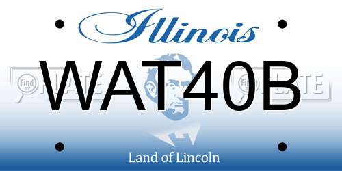 WAT40B Illinois License Plate