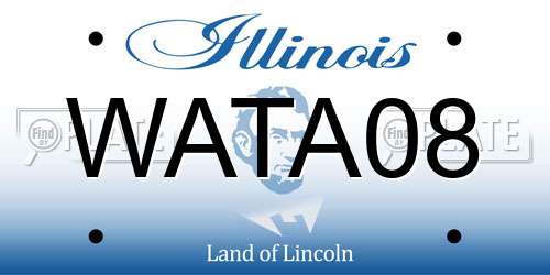 WATA08 Illinois License Plate