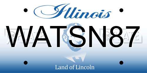 WATSN87 Illinois License Plate