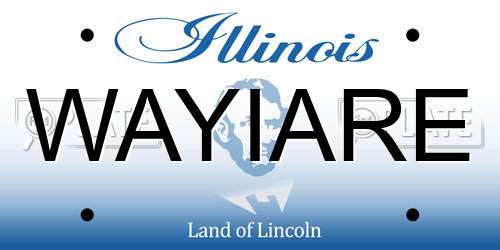 WAYIARE Illinois License Plate