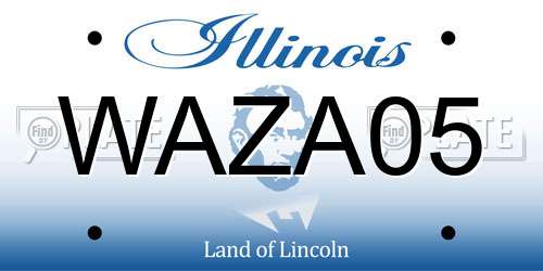 WAZA05 Illinois License Plate