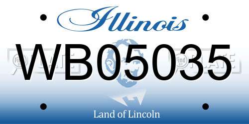 WB05035 Illinois License Plate