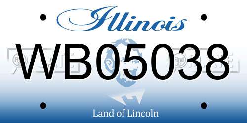 WB05038 Illinois License Plate