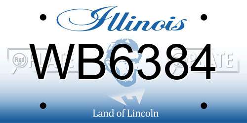 WB6384 Illinois License Plate