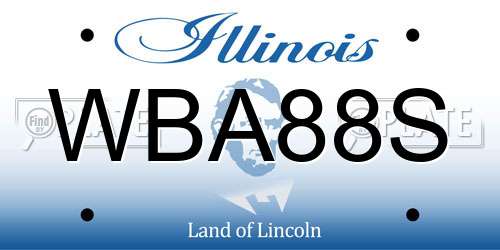 WBA88S Illinois License Plate