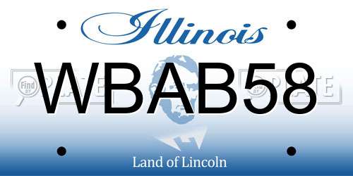 WBAB58 Illinois License Plate