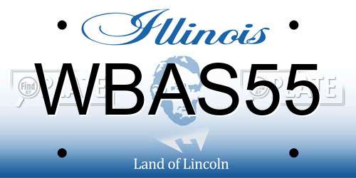 WBAS55 Illinois License Plate