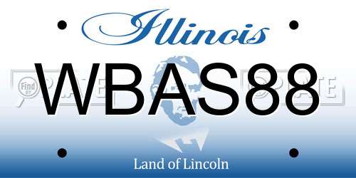 WBAS88 Illinois License Plate
