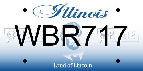 WBR717 Illinois License Plate
