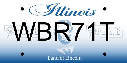 WBR71T Illinois License Plate