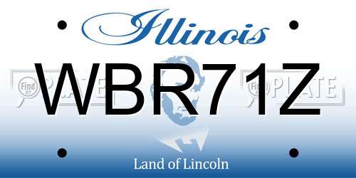 WBR71Z Illinois License Plate