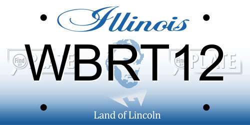 WBRT12 Illinois License Plate
