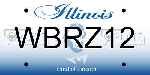 WBRZ12 Illinois License Plate