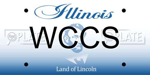 WCCS Illinois License Plate