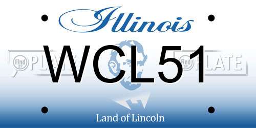 WCL51 Illinois License Plate