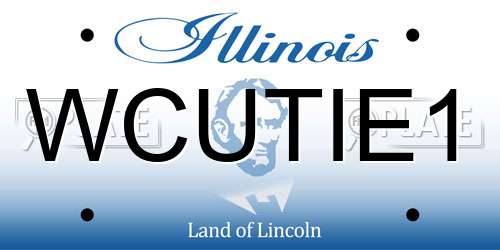 WCUTIE1 Illinois License Plate