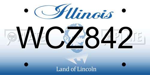 WCZ842 Illinois License Plate