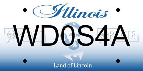 WD0S4A Illinois License Plate
