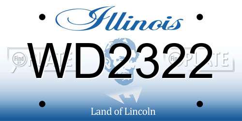 WD2322 Illinois License Plate