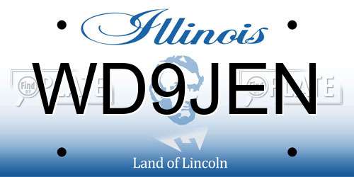 WD9JEN Illinois License Plate