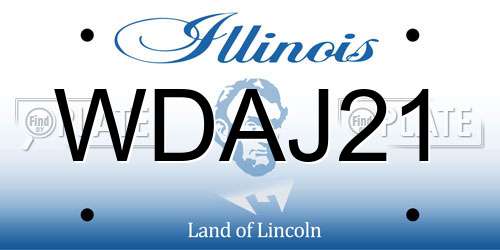 WDAJ21 Illinois License Plate