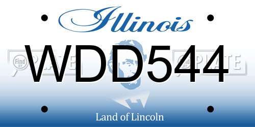 WDD544 Illinois License Plate