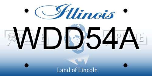 WDD54A Illinois License Plate