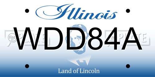 WDD84A Illinois License Plate