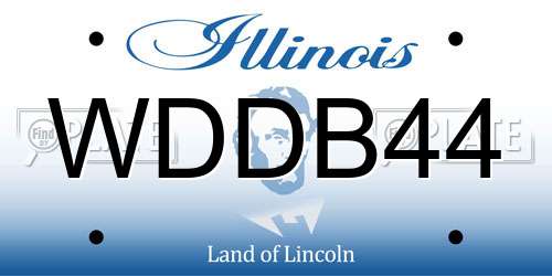 WDDB44 Illinois License Plate