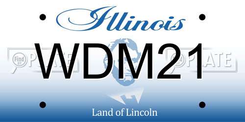 WDM21 Illinois License Plate