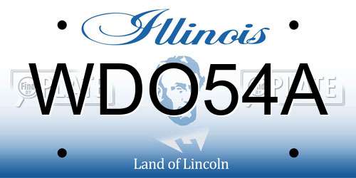 WDO54A Illinois License Plate