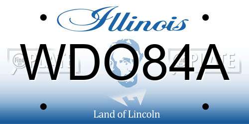 WDO84A Illinois License Plate