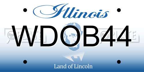 WDOB44 Illinois License Plate