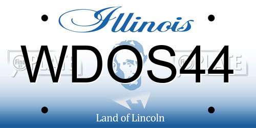 WDOS44 Illinois License Plate
