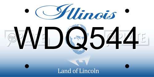 WDQ544 Illinois License Plate