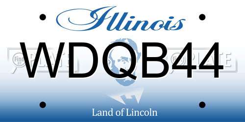 WDQB44 Illinois License Plate