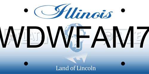 WDWFAM7 Illinois License Plate
